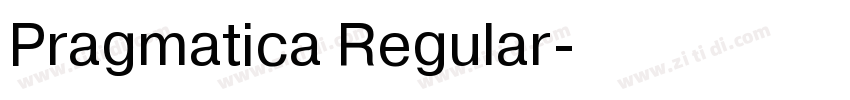 Pragmatica Regular字体转换